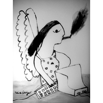Angel smoking