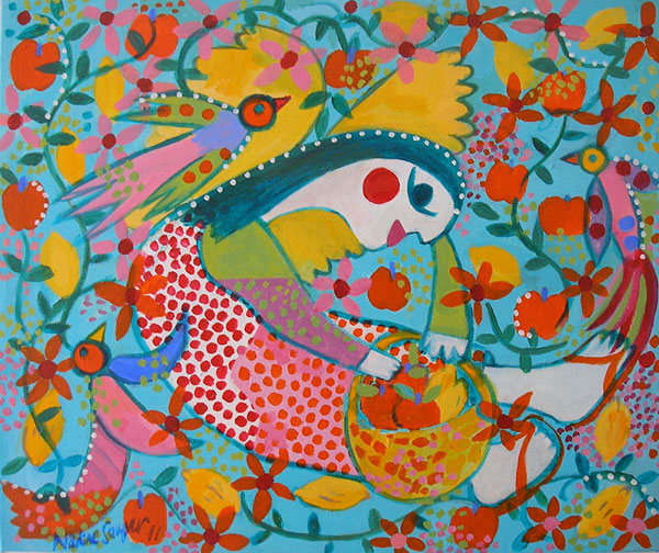Harvest Angel with apricots and lemons